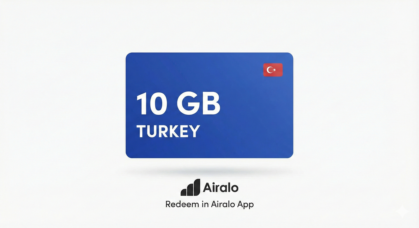 Airalo® Turkey eSIM Voucher - 10 GB (Digital Code)